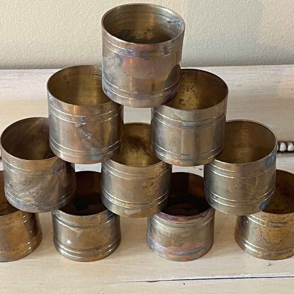 Vintage Brass Napkin Holders - Picture 4 of 5